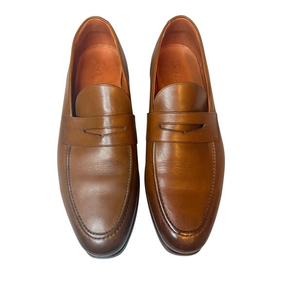 Wolf & Shepherd Penny Loafer Shoes Men’s Sz 11.5 Honey Tan Leather Portugal main image 9